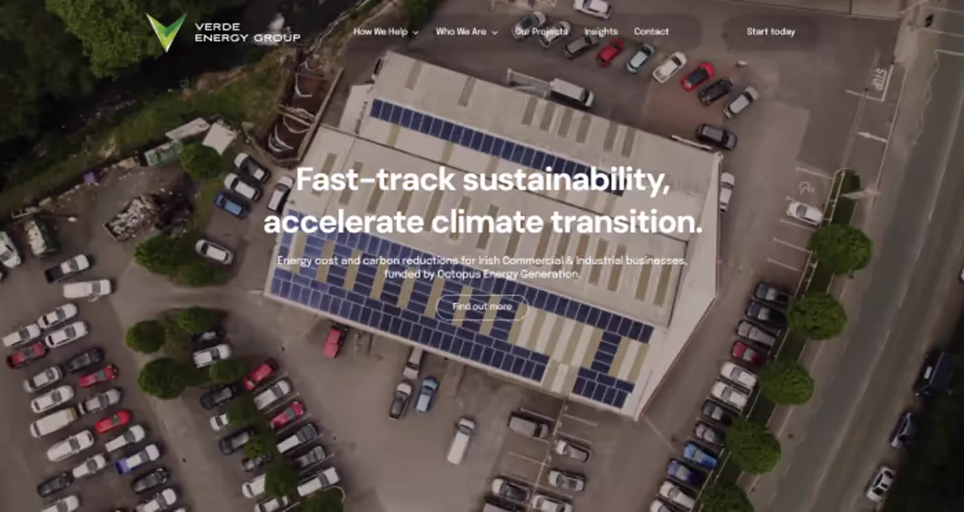 Verde Energy Group website, desktop view