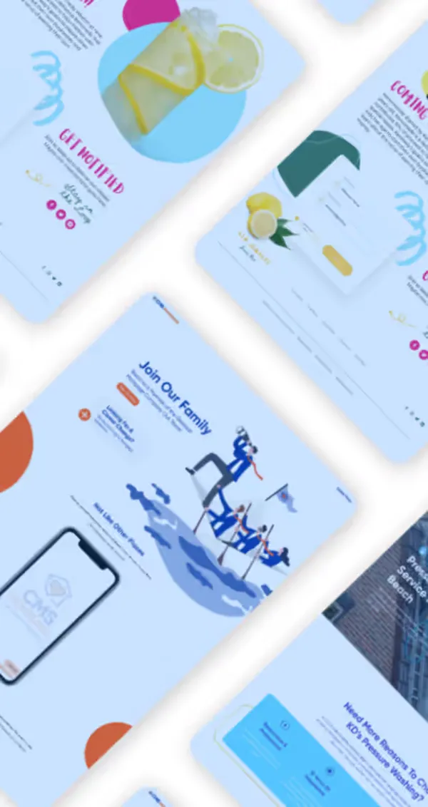Enjoy Marketing website, mobile view 2